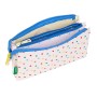 Trousse Fourre-Tout Triple Benetton Topitos Blanc Naturel 22 x 12 x 3 cm