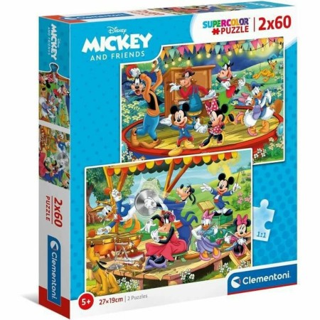 Puzzle Enfant Clementoni Mickey and friends 21620 27 x 19 cm 60 Pièces (2 Unités)