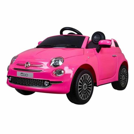 Voiture électrique pour enfants RunRunToys Fiat 500 Rose Télécommandé (Reconditionné A)