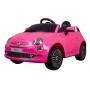 Coche Eléctrico para Niños RunRunToys Fiat 500 Rosa Radiocontrol (Reacondicionado A)