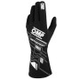 Gants de karting OMP OMPIB0-0777-A01-076-XS Blanc Noir XS