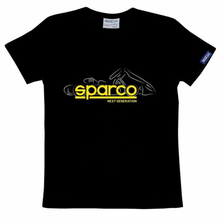 Chemisette Sparco YOU NEVER RUN ALONE Noir Enfants (6 Ans)