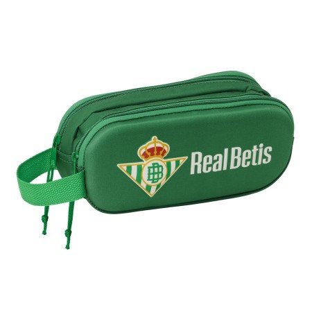 Trousse Fourre-Tout Double Real Betis Balompié Vert 21 x 8 x 6 cm