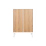 Cajonera Home ESPRIT Blanco Natural Polipropileno Madera MDF 80 x 40 x 117 cm