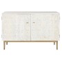 Aparador Home ESPRIT Blanco Dorado 120 x 45 x 80 cm