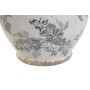 Vase Home ESPRIT Blanc Marron Gris Grès Feuille d'une plante 17 x 17 x 22 cm