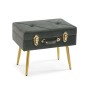 Pied de lit Versa Gris Gris foncé Polyester Métal Bois de pin Bois MDF 34 x 42 x 50 cm