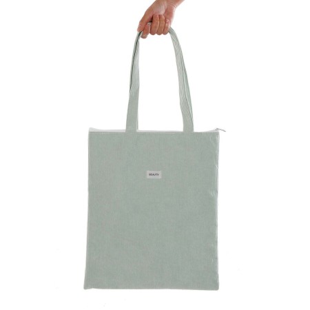 Sac à Achats Versa Corduroy Vert 40 x 33 cm