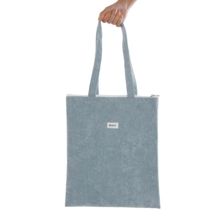 Sac à Achats Versa Corduroy Bleu 40 x 33 cm