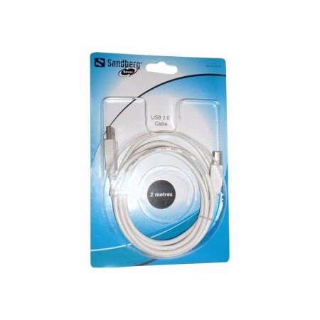 Cable USB Sandberg 302-78 Blanco 2 m (1 unidad)