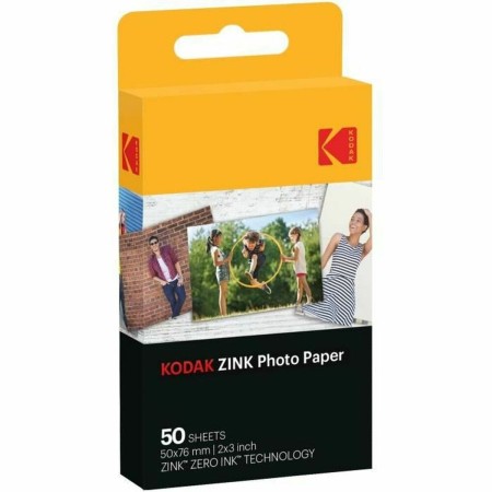 Papel Fotográfico Brillante Kodak RODZ2X350 50 x 76 mm (50 Unidades)