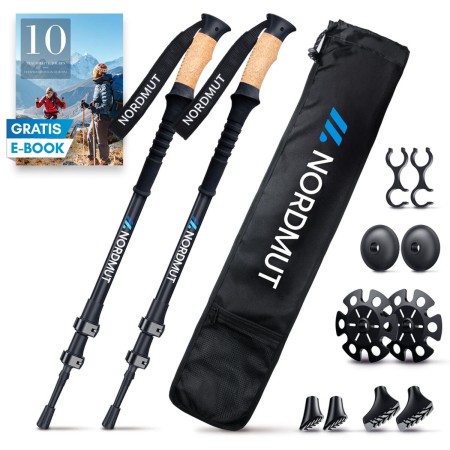 Set de 2 bastones de trekking Nordmut POL-FBL-ALU