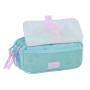 Trousse Fourre-Tout Triple Frozen Hello Spring Bleu clair 21,5 x 10 x 8 cm