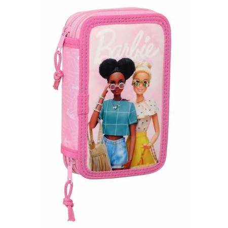 Plumier Doble Barbie Girl Rosa 12,5 x 19,5 x 4 cm