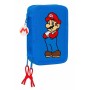 Pochette à crayons triple Super Mario Play 12,5 x 19,5 x 5,5 cm