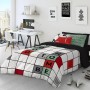 Housse de Couette Naturals Scrabble (220 x 220 cm) (Lit 2 persones)