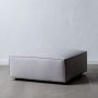 Puff Gris claro Madera Pluma Foam 94 x 94 x 44 cm Moderno Modular