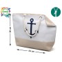 Sac de plage 54 x 36,5 x 14 cm Ancre