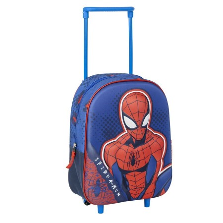 Mochila Escolar con Ruedas Spider-Man Azul 25 x 31 x 10 cm
