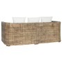 Sofá de Jardín Home ESPRIT Blanco Marrón Natural Ratán 174 x 88 x 69 cm