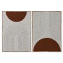 Cuadro Home ESPRIT Beige Terracota Moderno Urbano 50 x 3 x 70 cm (2 Unidades)