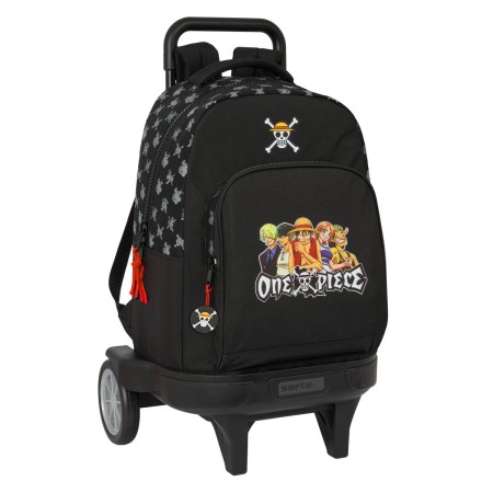 Mochila Escolar con Ruedas One Piece Negro 33 x 45 x 22 cm