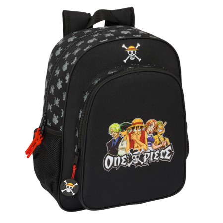 Mochila Escolar One Piece Negro 32 x 38 x 12 cm