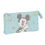 Portatodo Triple Mickey Mouse Clubhouse Baby Azul claro 22 x 12 x 3 cm