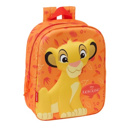 Mochila Escolar The Lion King Naranja 22 x 27 x 10 cm 3D