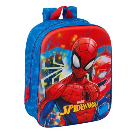 Cartable Spider-Man Rouge Blue marine 22 x 27 x 10 cm 3D