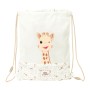 Sac à dos serré par des ficelles Sophie la Girafe Beige 26 x 34 x 1 cm