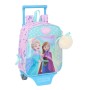 Mochila Escolar con Ruedas Frozen Cool days Violeta Azul cielo 22 x 27 x 10 cm