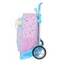 Mochila Escolar con Ruedas Frozen Cool days Violeta Azul cielo 33 x 42 x 14 cm