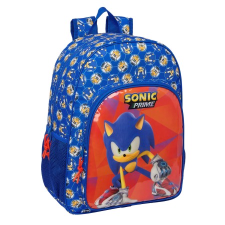 Cartable Sonic Prime Bleu 33 x 42 x 14 cm