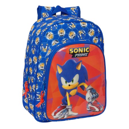 Mochila Escolar Sonic Prime Azul 26 x 34 x 11 cm