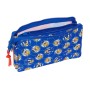 Trousse Fourre-Tout Triple Sonic Prime Bleu 22 x 12 x 3 cm