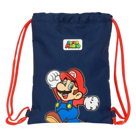 Bolsa Mochila con Cuerdas Super Mario World Azul marino 26 x 34 x 1 cm