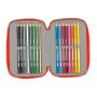 Pochette à crayons triple Super Mario World Blue marine 12,5 x 19,5 x 5,5 cm 36 Pièces