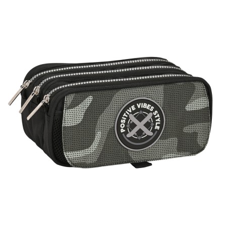 Estuche Escolar Safta Stone Negro 21,5 x 10 x 8 cm