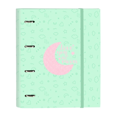 Carpeta de anillas BlackFit8 Moon Verde 27 x 32 x 3.5 cm