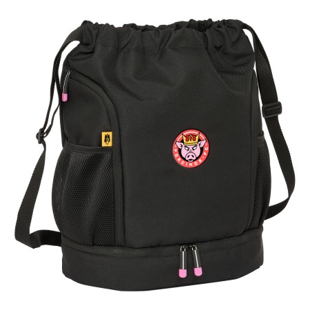 Bolsa Mochila con Cuerdas Kings League Porcinos Negro 35 x 40 x 1 cm