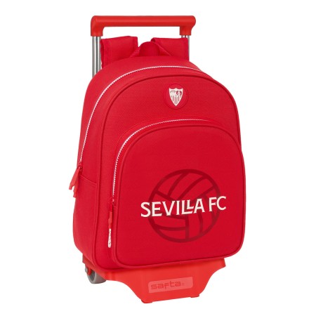 Cartable à roulettes Sevilla Fútbol Club Rouge 28 x 34 x 10 cm