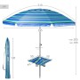 Parasol Aktive Acier Tissu Oxford 210 x 205 x 210 cm