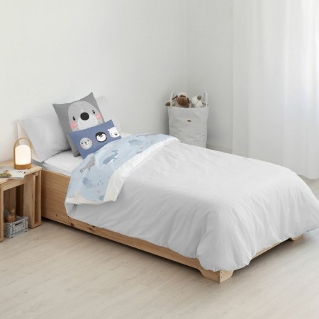 Housse de Couette Kids&Cotton Kanu Gris 175 Fils 180 x 220 cm