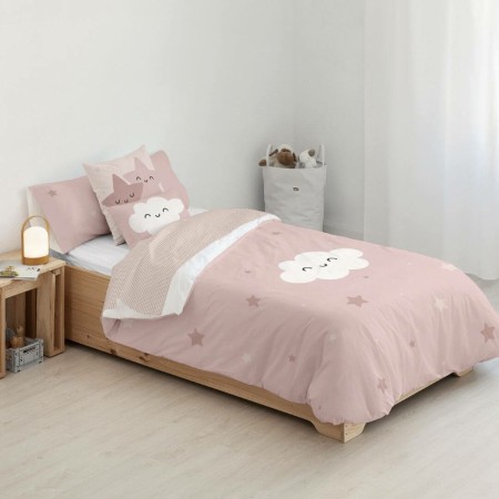 Housse de Couette Kids&Cotton Werner Rosa Rose 175 Fils 180 x 220 cm