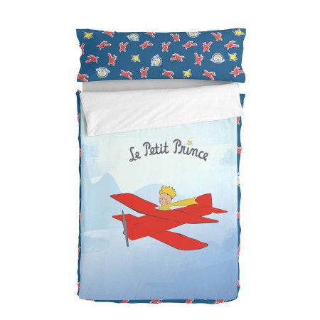 Housse de couette non rembourrée HappyFriday Le Petit Prince Son avion Multicouleur 105 x 200 cm