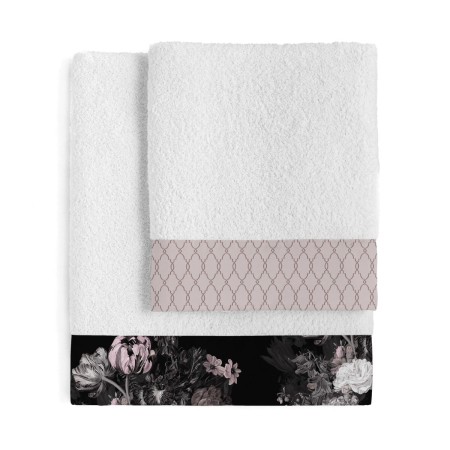 Ensemble de serviettes de toilette HappyFriday Onyx Multicouleur 2 Pièces