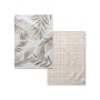 Tissu de cuisine HappyFriday Blanc Feuille Multicouleur 70 x 50 cm (2 Unités)