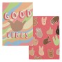Paño de Cocina HappyFriday Aware Good Vibes Multicolor 70 x 50 cm (2 Unidades)
