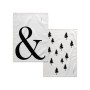 Tissu de cuisine HappyFriday Blanc Ampersand Multicouleur 70 x 50 cm (2 Unités)
